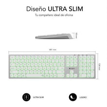 -3-Teclado Inalámbrico Subblim Master/ Plata y Blanco-3