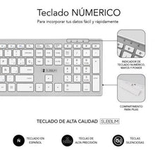 -3-Teclado Inalámbrico por Bluetooth Subblim 2PUE200 Pure Extended/ Plata-3