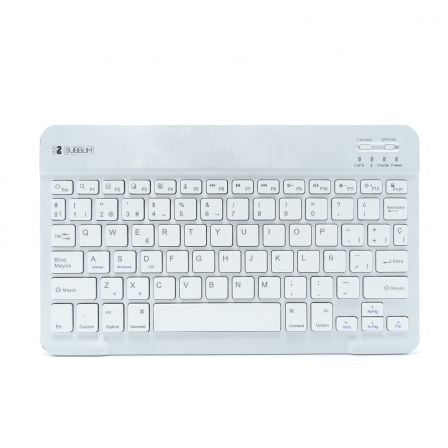 --Teclado Compacto Inalámbrico por Bluetooth Subblim Smart/ Plata-