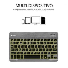 -1-Teclado Compacto Inalámbrico por Bluetooth Subblim Smart Backlit/ Gris-1