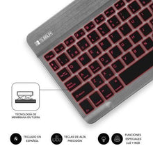 -3-Teclado Compacto Inalámbrico por Bluetooth Subblim Smart Backlit/ Gris-3