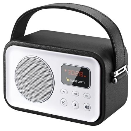 --Radio Portátil Sunstech RPBT450/ a Pilas/ Negra-