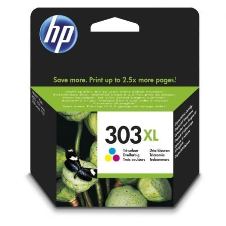 --Cartucho de Tinta Original HP nº303 XL Alta Capacidad/ Tricolor-
