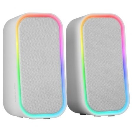 --Altavoces con Bluetooth Mars Gaming MS-OM/ 20W/ 2.0/ Blanco-