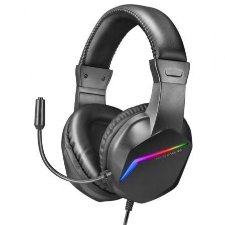 --Auriculares Gaming con Micrófono Mars Gaming MH122/ Jack 3.5/ Negros-