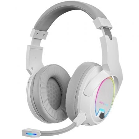--Auriculares Gaming Inalámbricos con Micrófono Mars Gaming MHW100/ Jack 3.5/ Blancos-