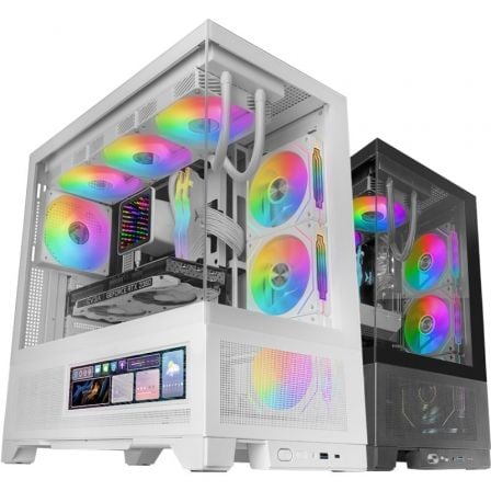 --Caja Gaming Semitorre Mars Gaming MC-LCDX/ Blanca-