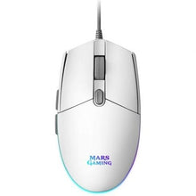--Ratón Gaming Mars Gaming MMGW/ Hasta 3200 DPI/ Blanco-
