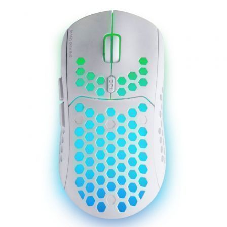 --Ratón Gaming Inalámbrico Mars Gaming MMW3W/ Batería recargable/ Hasta 3200 DPI/ Blanco-