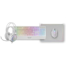 -1-Pack Gaming Mars Gaming MCP124PROWES/ Teclado + Ratón Óptico + Auriculares + Alfombrilla/ Blanco-1