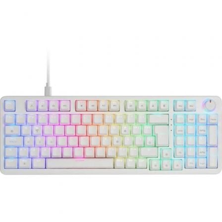 --Teclado Gaming Mecánico Mars Gaming MKPROBES/ Switch Azul/ Blanco-