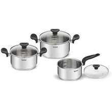 --Batería de Cocina Tefal Primary E308S674/ Cazo Ø16cm/ Cacerola Ø18cm/ Cacerola Ø20cm/ Aluminio/ Apta para Inducción-