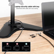 -4-Cable de Seguridad Tipo NANO para Portátiles TooQ TQCLKC0045-G/ 1.5m-4