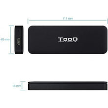 -1-Caja Externa para Disco SSD M.2 NVMe TooQ TQE-2280B/ USB 3.1/ Sin tornillos-1