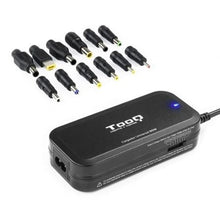 --Cargador de Portátil TooQ TQLC-90BS02M/ 90W/ Manual/ 12 Conectores/ Voltaje 15-24V/ 1 USB-