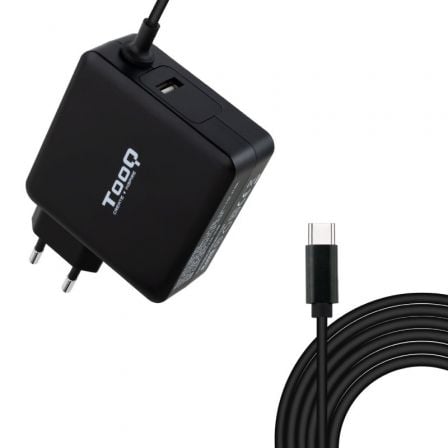 --Cargador de Portátil TooQ TQLC-USBC90PD USB Tipo-C/ 90W/ Automático/ Voltaje 5-20V-