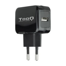 --Cargador de Pared TooQ TQWC-1S01/ 1xUSB/ 12W/ Negro-