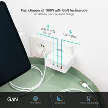 -3-Cargador de Pared GaN TooQ TQWC-GANQC2PD100W/ 2xUSB Tipo-C/ 1xUSB/ 100W-3