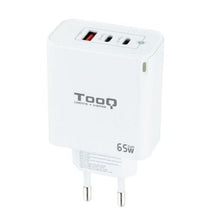 --Cargador de Pared GaN TooQ TQWC-GANQC2PD65WT/ 2xUSB Tipo-C/ 1xUSB/ 65W-