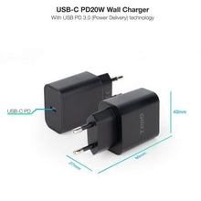 -1-Cargador de Pared TooQ TQWC-PDUSBC20B/ 1xUSB Tipo-C/ 20W-1