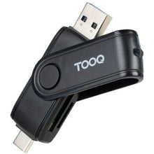 --Lector de Tarjetas Externo TooQ TQR-3003B/ USB 2.0 y USB Tipo-C-