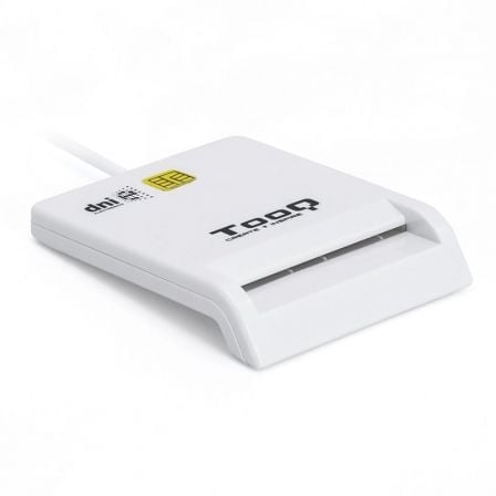 --Lector de DNI TooQ TQR-210W/ USB 2.0/ Blanco-