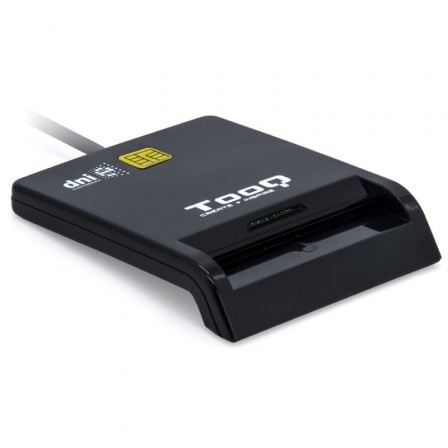 --Lector de DNI TooQ TQR-211B/ USB Tipo-C/ Negro-