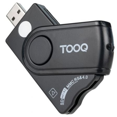 --Lector de DNI, Tarjetas Inteligentes, SD y MicroSD TooQ TQR-3012B/ USB 2.0/ Negro-