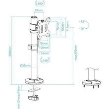 -2-Soporte de Mesa para Monitor TooQ DB1131TN-B/ Giratorio/ Inclinable/ hasta 8kg-2