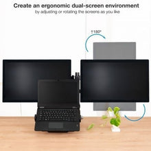 -1-Soporte de Mesa para 2 Monitores y 1 Portátil TooQ DB1202TN-B/ Giratorio/ Inclinable/ hasta 9kg-1