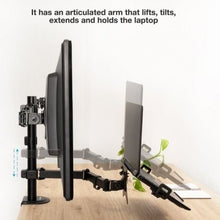 -2-Soporte de Mesa para 2 Monitores y 1 Portátil TooQ DB1202TN-B/ Giratorio/ Inclinable/ hasta 9kg-2