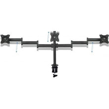 -1-Soporte de Mesa para 3 Monitores TooQ DB1327TN-B/ Giratorio/ Inclinable/ hasta 8kg-1