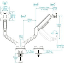 -1-Soporte de Mesa para 2 Monitores TooQ DB1434TNR-W/ Giratorio/ Inclinable/ hasta 10kg-1