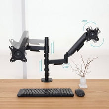 -1-Soporte de Mesa para 2 Monitores TooQ DB1533TNR-B/ Giratorio/ Inclinable/ hasta 9kg-1