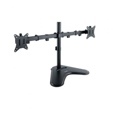 --Soporte de Sobremesa para 2 Monitores TooQ DB1702TN-B/ Giratorio/ Inclinable/ hasta 9kg-