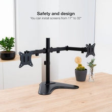 -3-Soporte de Sobremesa para 2 Monitores TooQ DB1702TN-B/ Giratorio/ Inclinable/ hasta 9kg-3