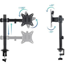 -1-Soporte de Mesa para 2 Monitores TooQ DB1802TN-B/ Giratorio/ Inclinable/ hasta 8kg-1
