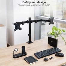 -3-Soporte de Mesa para 2 Monitores TooQ DB1802TN-B/ Giratorio/ Inclinable/ hasta 8kg-3