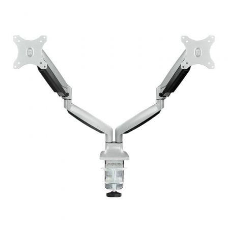 --Soporte de Mesa para 2 Monitores TooQ DB3132TNR-S/ Giratorio/ Inclinable/ hasta 9kg-