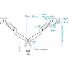 -3-Soporte de Mesa para 2 Monitores TooQ DB3132TNR-S/ Giratorio/ Inclinable/ hasta 9kg-3