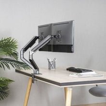 -4-Soporte de Mesa para 2 Monitores TooQ DB4132TNR-G/ Giratorio/ Inclinable/ hasta 9kg-4