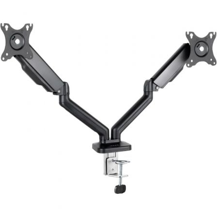 --Soporte de Mesa para 2 Monitores TooQ DB5132TNR-B/ Giratorio/ Inclinable/ hasta 9kg-