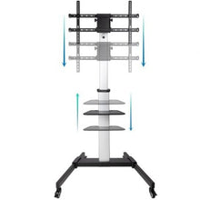 -1-Soporte de Suelo Inclinable/ Ajustable con Ruedas TooQ FS1886M-B para TV de 37-86