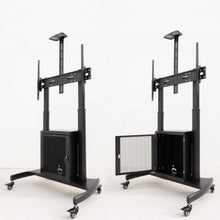 -3-Soporte de Suelo Inclinable con Ruedas TooQ Narnia FS20500M-B para TV de 60-100