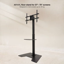 -1-Soporte de Suelo Rotatorio/Ajustable TooQ FS2284M-B para TV de 37-70