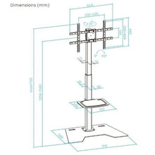 -4-Soporte de Suelo Rotatorio/Ajustable TooQ FS2284M-B para TV de 37-70