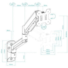 -4-Soporte de Pared para Monitor TooQ LP1334TNR-B/ Giratorio/ Inclinable/ Rotatorio/ hasta 10kg-4