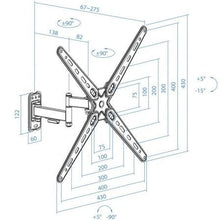 -4-Soporte de Pared Extensible/ Giratorio/ Inclinable TooQ LP1356TN-B para TV de 13-55