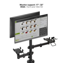 -2-Soporte de Mesa para 2 Monitores, TPV, Impresora, Términal y Lector TooQ TQPM0002/ Giratorio/ Inclinable/ hasta 9kg-2