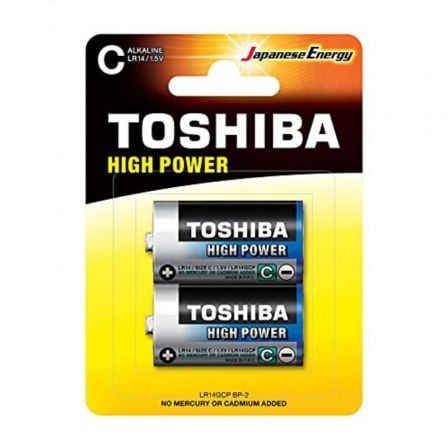 --Pack de 2 Pilas C 2 Toshiba LR14/ 1.5V/ Alcalinas-